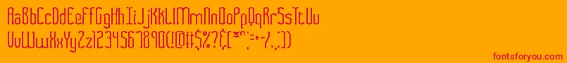 FasciiSmudgeBrk Font – Red Fonts on Orange Background