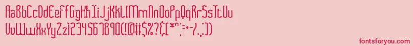 フォントFasciiSmudgeBrk – ピンクの背景に赤い文字