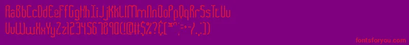 フォントFasciiSmudgeBrk – 紫の背景に赤い文字