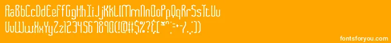 Fonte FasciiSmudgeBrk – fontes brancas em um fundo laranja