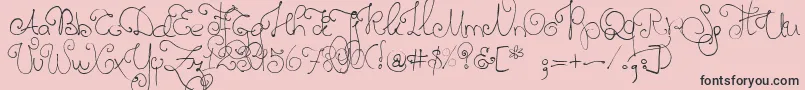 Twelveweekspregnant Font – Black Fonts on Pink Background