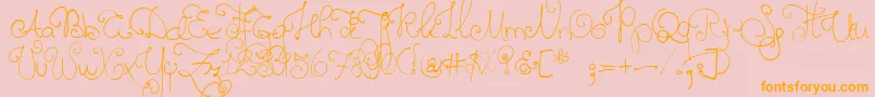 Twelveweekspregnant Font – Orange Fonts on Pink Background