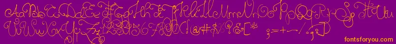 Twelveweekspregnant Font – Orange Fonts on Purple Background