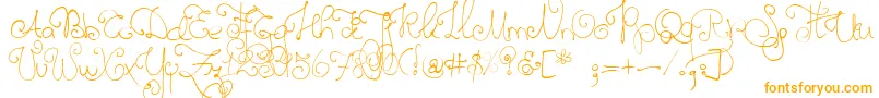 Twelveweekspregnant Font – Orange Fonts on White Background