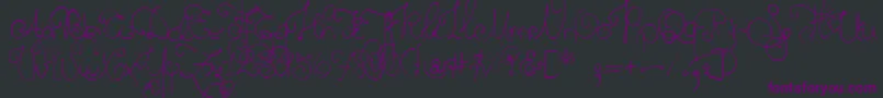 Twelveweekspregnant-Schriftart – Violette Schriften auf schwarzem Hintergrund