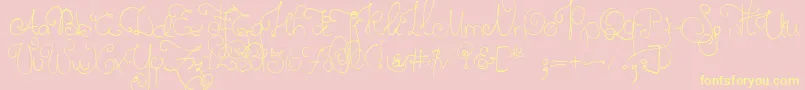 Twelveweekspregnant Font – Yellow Fonts on Pink Background