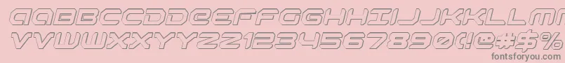 Police Robotaur3DItalic – polices grises sur fond rose