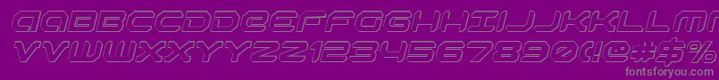 Robotaur3DItalic Font – Gray Fonts on Purple Background