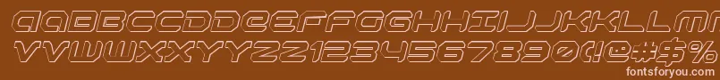 Robotaur3DItalic Font – Pink Fonts on Brown Background