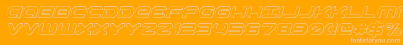 Шрифт Robotaur3DItalic – розовые шрифты на оранжевом фоне