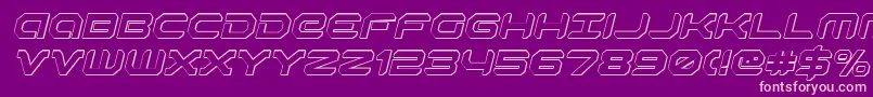 Robotaur3DItalic Font – Pink Fonts on Purple Background