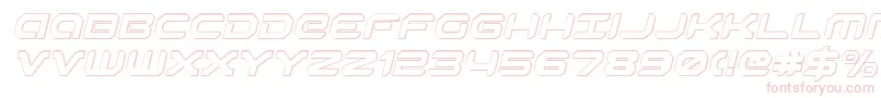 Robotaur3DItalic Font – Pink Fonts on White Background