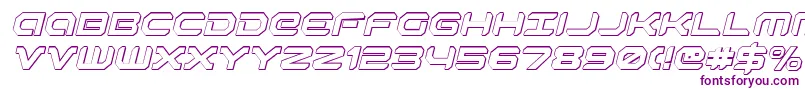 Robotaur3DItalic Font – Purple Fonts on White Background