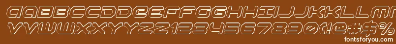 Robotaur3DItalic Font – White Fonts on Brown Background