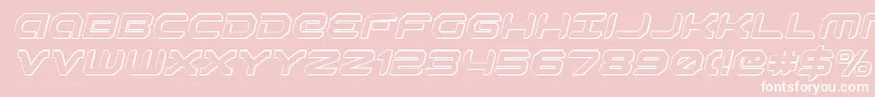 Robotaur3DItalic Font – White Fonts on Pink Background