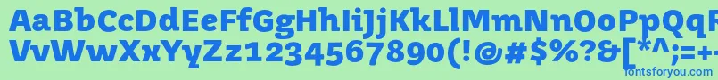 JuvenismediumBold Font – Blue Fonts on Green Background