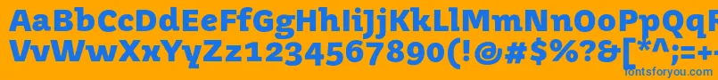 JuvenismediumBold Font – Blue Fonts on Orange Background