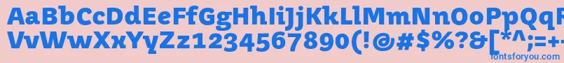 JuvenismediumBold Font – Blue Fonts on Pink Background