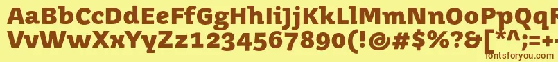 JuvenismediumBold Font – Brown Fonts on Yellow Background