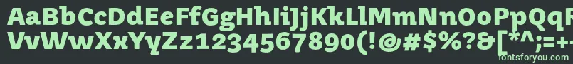 JuvenismediumBold Font – Green Fonts on Black Background