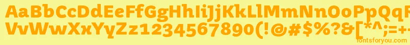 JuvenismediumBold Font – Orange Fonts on Yellow Background