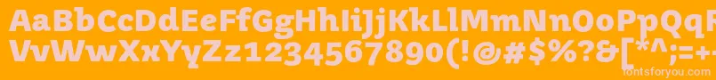 Czcionka JuvenismediumBold – różowe czcionki na pomarańczowym tle