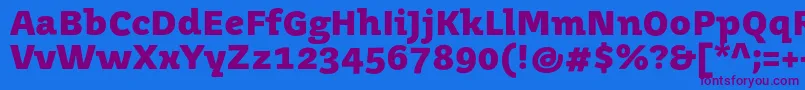 JuvenismediumBold Font – Purple Fonts on Blue Background