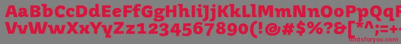JuvenismediumBold Font – Red Fonts on Gray Background