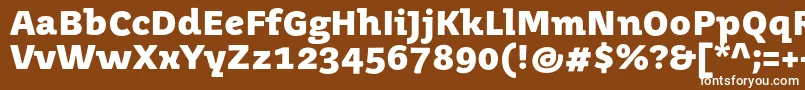 Czcionka JuvenismediumBold – białe czcionki na brązowym tle