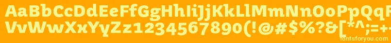 JuvenismediumBold Font – Yellow Fonts on Orange Background
