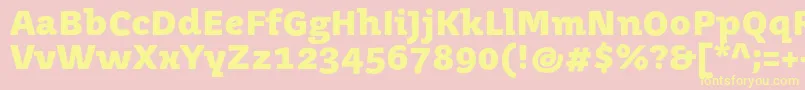 JuvenismediumBold Font – Yellow Fonts on Pink Background