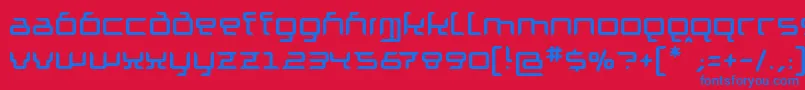 Granolae Font – Blue Fonts on Red Background