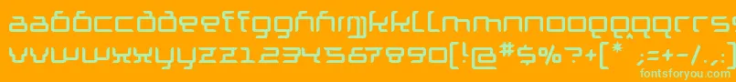 Шрифт Granolae – зелёные шрифты на оранжевом фоне