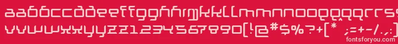 フォントGranolae – 赤い背景にピンクのフォント