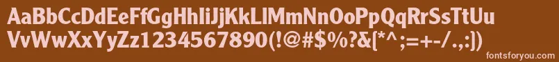 Шрифт ClearfacegothicltstdBold – розовые шрифты на коричневом фоне
