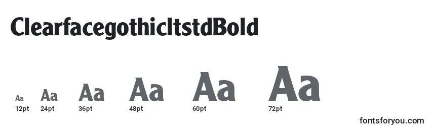 ClearfacegothicltstdBold Font Sizes