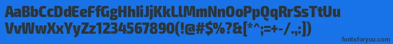 Exo2Extraboldcondensed Font – Black Fonts on Blue Background