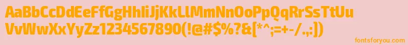 Exo2Extraboldcondensed Font – Orange Fonts on Pink Background