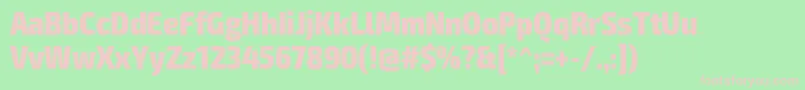 Exo2Extraboldcondensed Font – Pink Fonts on Green Background