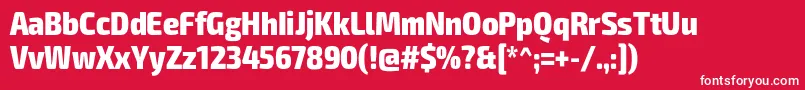 フォントExo2Extraboldcondensed – 赤い背景に白い文字