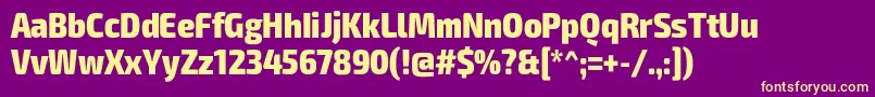 Exo2Extraboldcondensed Font – Yellow Fonts on Purple Background