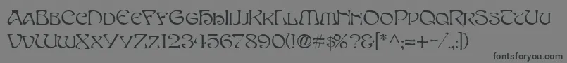 フォントSanasoftEdithDay.Kz – 黒い文字の灰色の背景