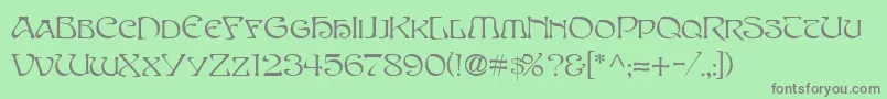 SanasoftEdithDay.Kz Font – Gray Fonts on Green Background