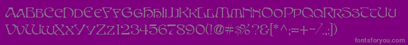 SanasoftEdithDay.Kz Font – Gray Fonts on Purple Background