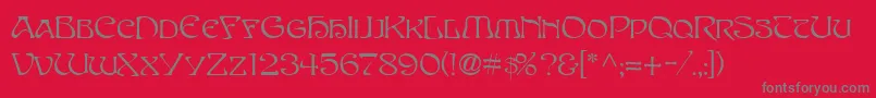 SanasoftEdithDay.Kz Font – Gray Fonts on Red Background