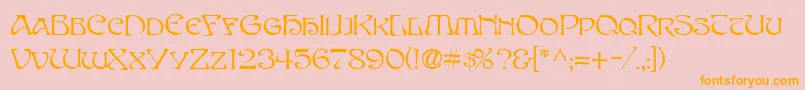 SanasoftEdithDay.Kz Font – Orange Fonts on Pink Background