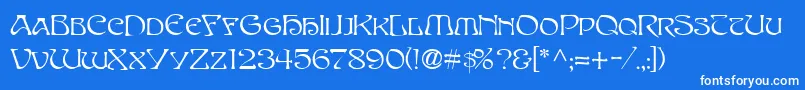 SanasoftEdithDay.Kz Font – White Fonts on Blue Background