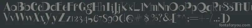 Weitere Informationen zur Gus-Schriftart Gus-Schriftart – Graue Schriften auf schwarzem Hintergrund