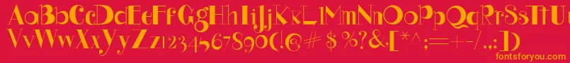 Gus Font – Orange Fonts on Red Background