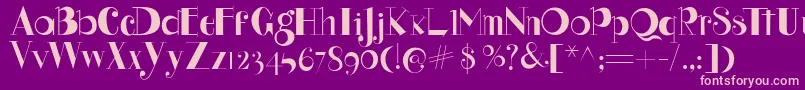 Gus Font – Pink Fonts on Purple Background